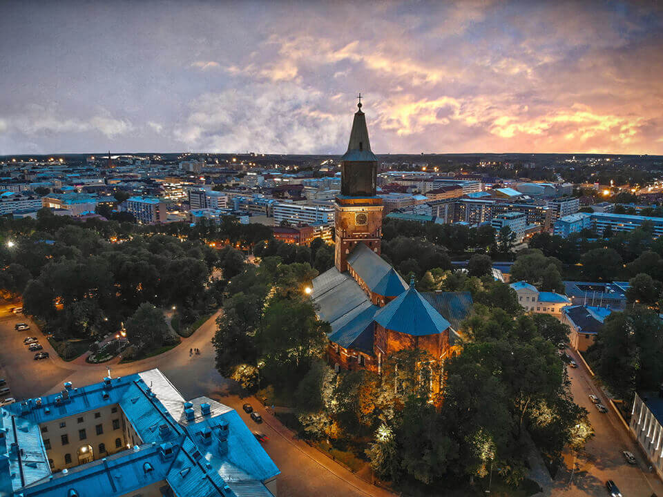 Helsinki in the evening.
