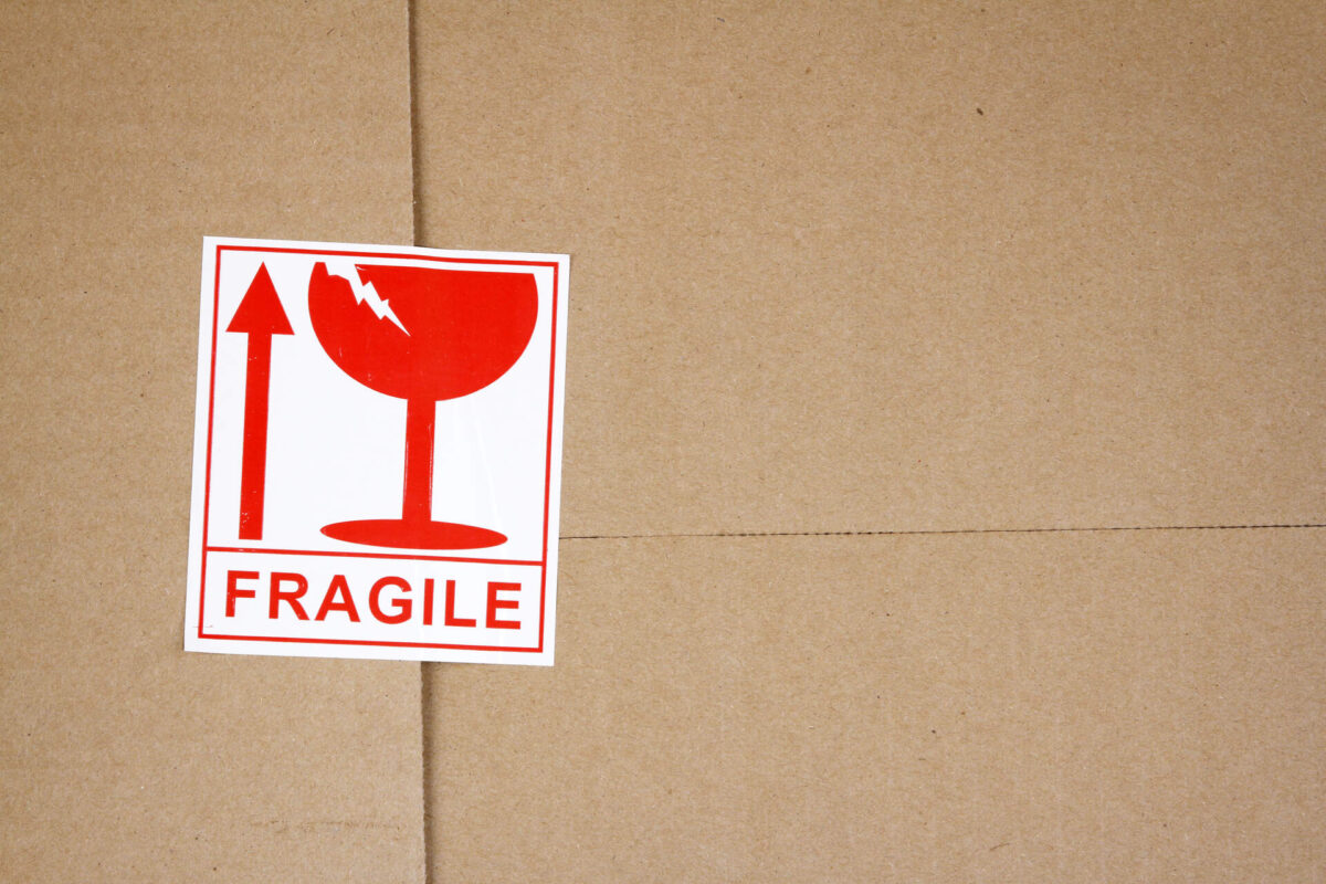 Box marked fragile