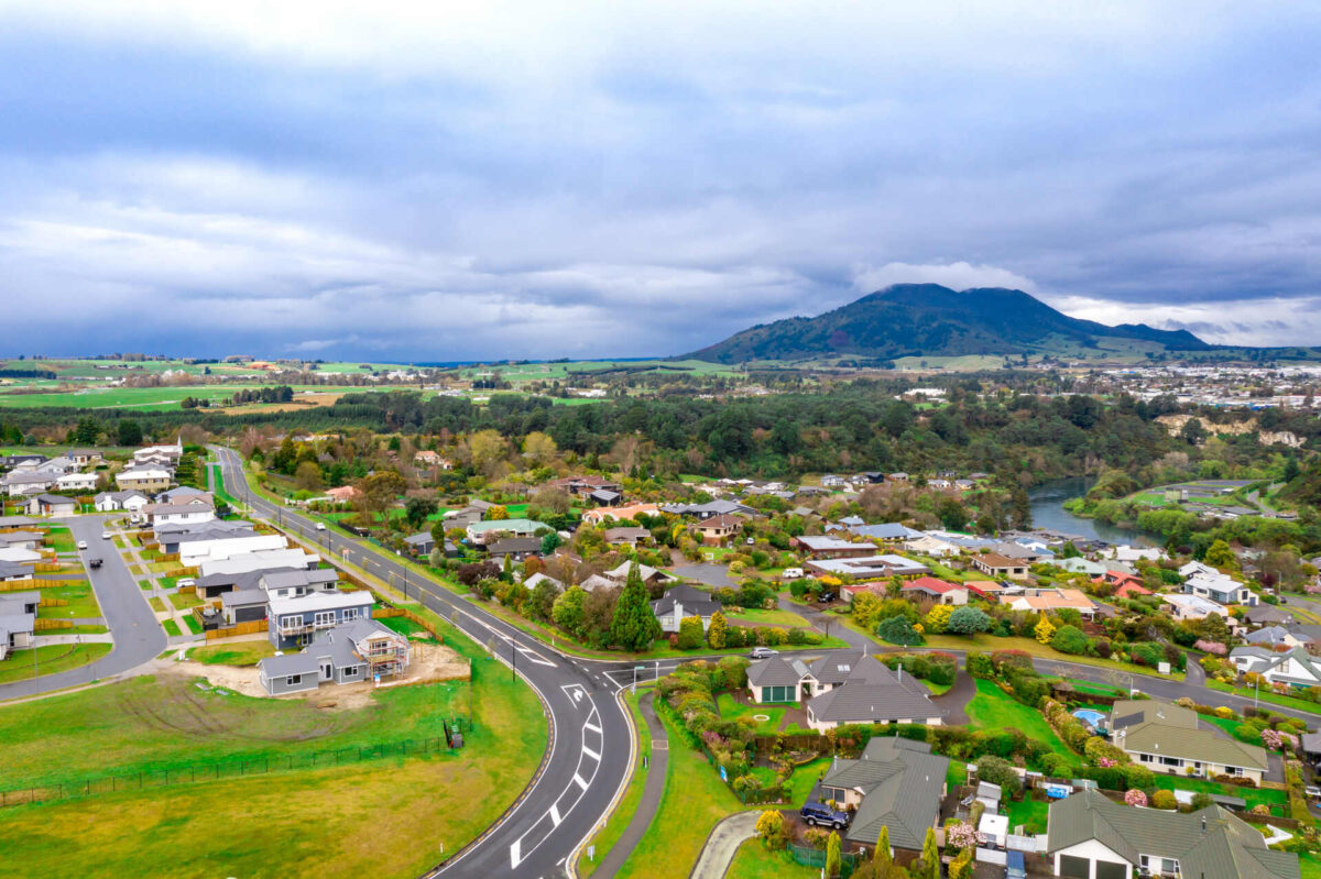 View of a neighborhood in New Zealand