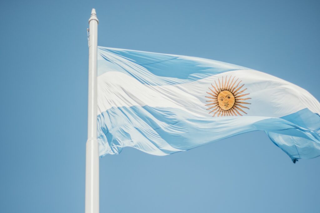 An Argentinian flag