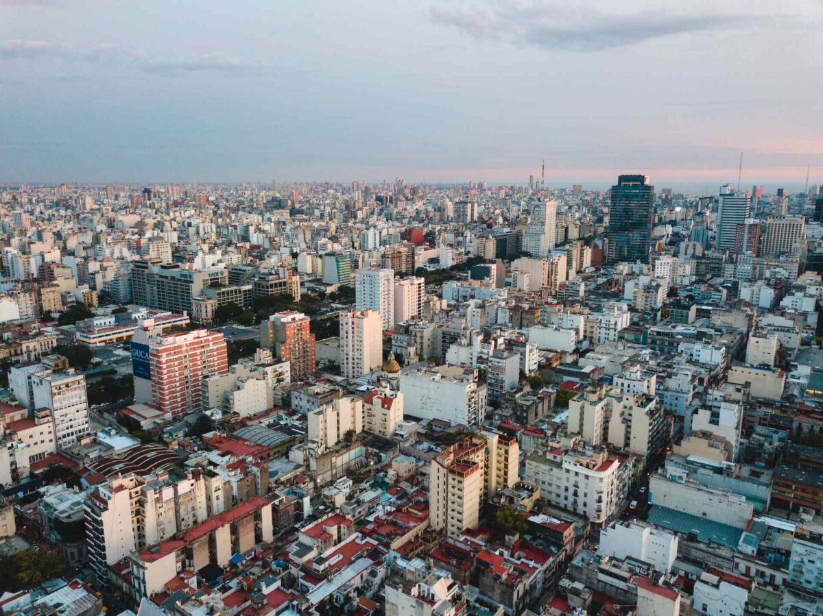An aerial view of Buenos Aires