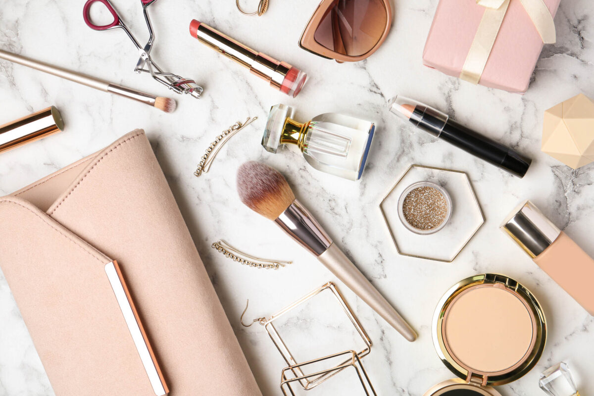 Makeup and other cosmetic on the table