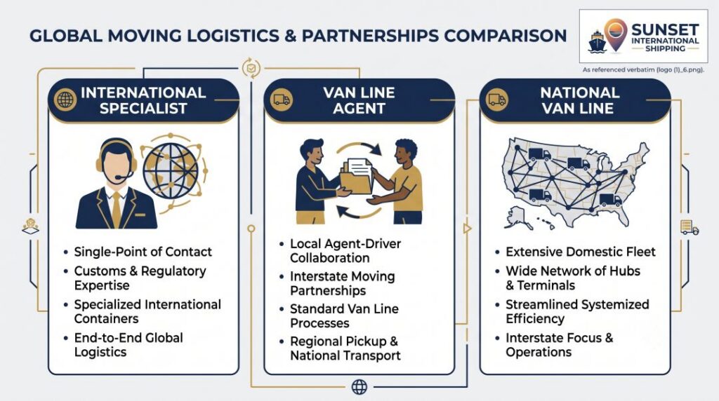 A simple diagram contrasting the three provider models discussed