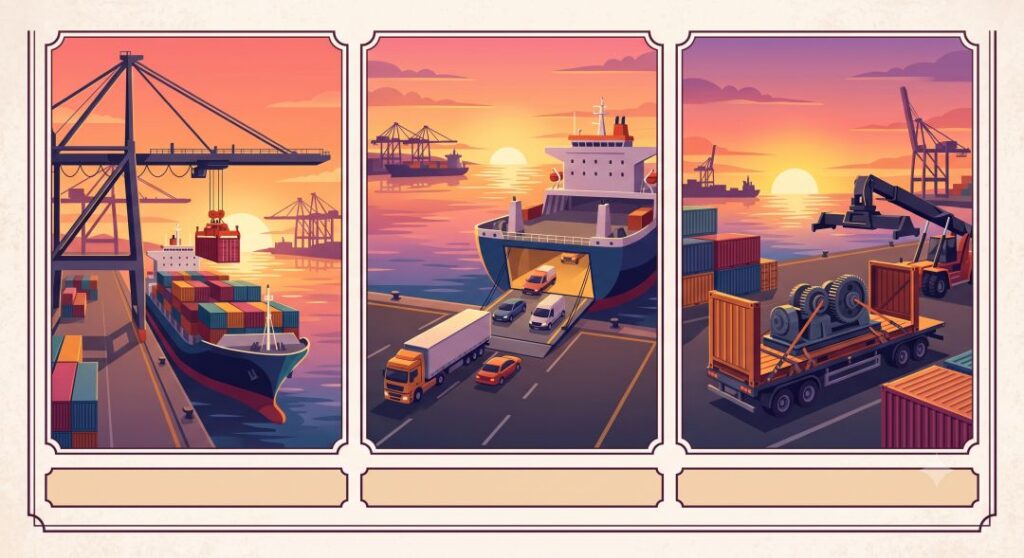 Lolo roro flat rack ocean freight