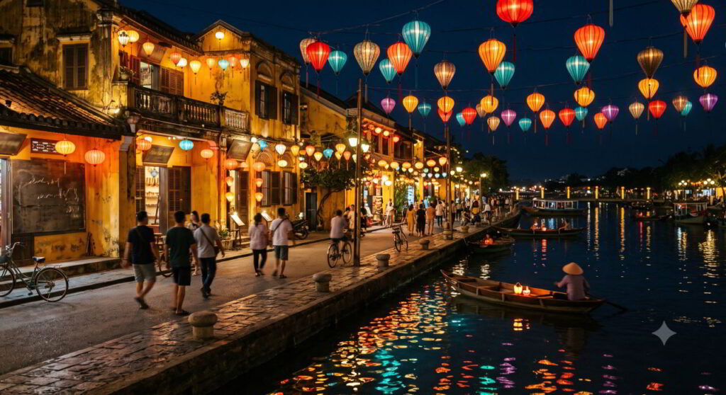 Moving to vietnam hoi an lanterns night